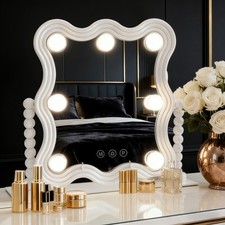 Wavy Hollywood Vanity Mirror with Lights 3 Co...