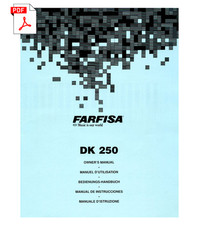 FARFISA DK250 Owne's Manual Instruction Manual User Manual - PDF
