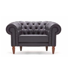 Sessel Leder Couch Polster Sitz Chesterfield 1 Sitzer Couchen Sofa