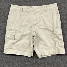 IZOD Shorts Mens 40 Fits3Beige Cargo Cotton Utility Pockets Casual Chino Summer