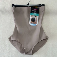 Maidenform Flexees Sculpts High Waist Brief Underwear Ultra Firm Womens Lg Beige