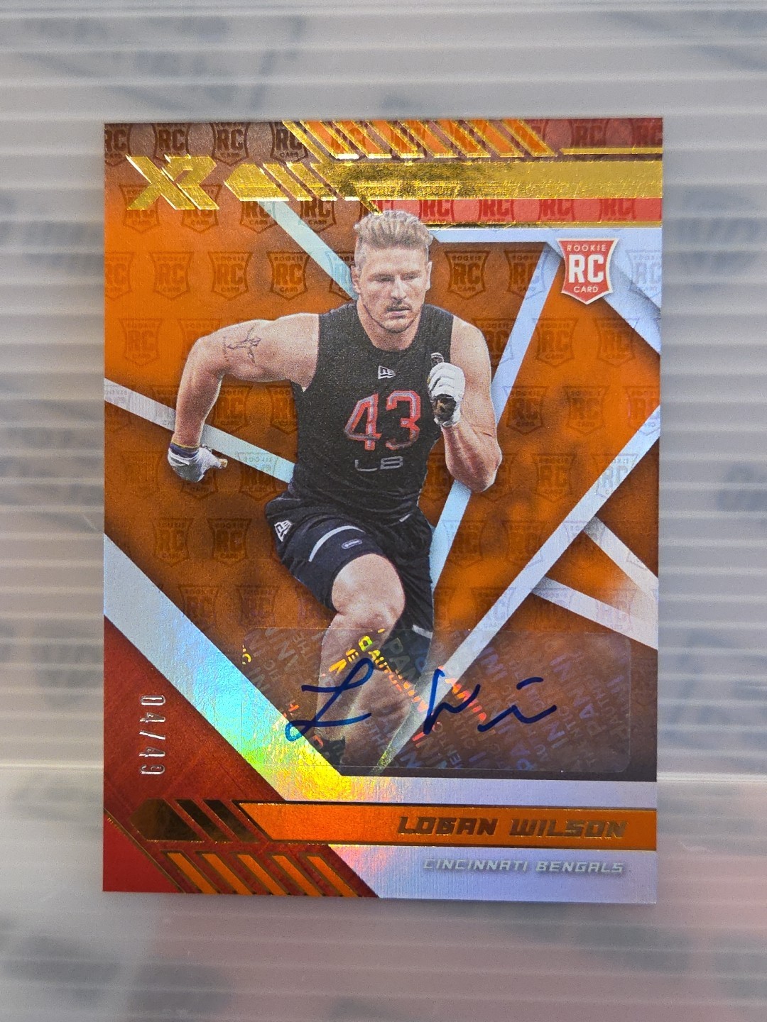 Logan Wilson Panini XR #198 Autograph-Orange