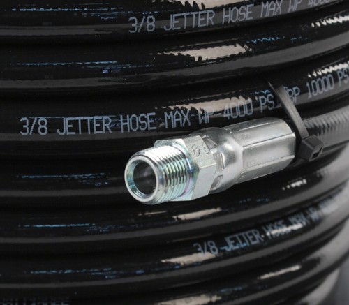 Schieffer 3/8" x 250' 4000 PSI Thermoplastic Sewer Jetter Hose & 4.5 Nozzle - Picture 3 of 7