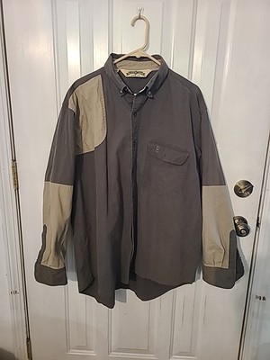 Bob Allen Shooting Shirt Button Front Green Tan Men's Size 2XL