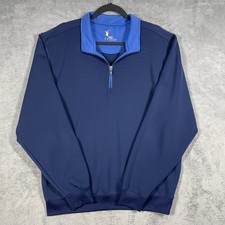 F&G Tech Quarter Zip Pullover Mens XL Navy Blue Flint Hills Resources Logo
