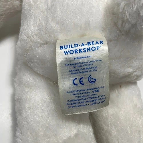 Build A Bear White White Snow Bear Snow Hugs Blue Accents Stuffed Animal BAB - Image 2 of 4