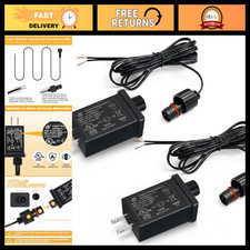2 Pack Inflatable Adapter Set, 12V 1.5A, 9.8 ft Cables for Yard Decorations