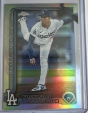 2025 Topps Chrome - Refractor  - Yoshinobu Yamamoto - #179 - LA Dodgers