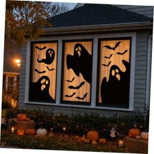 Large Halloween Window Clings Decorations Extra Scary Large Ghost Silhouette