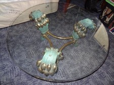 willy daro table basse à décor de tulipes années 70