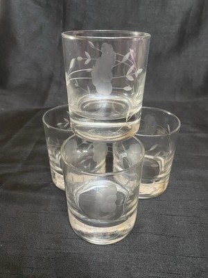 4er Set 70er Jahre ''HERITAGE'' Whiskygläser OLD FASHIONED von Princess House