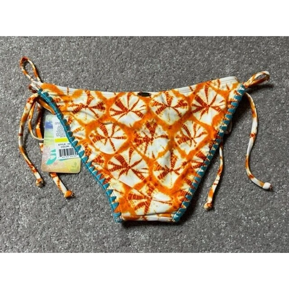 Hobie Corbata Lateral Bikini Parte Inferior de Natación M Boho Chic Batik Hippie Tribal Playa Artística Foto 2 de 4
