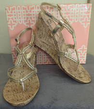 Gianni Bini Black Leather Cutout Platform Wedge Sandals — listing 3