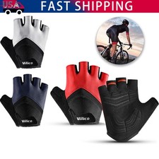 Men Cycling Gloves Half Finger Non-slip Breathable Gel Pad Mountain Bike Gloves