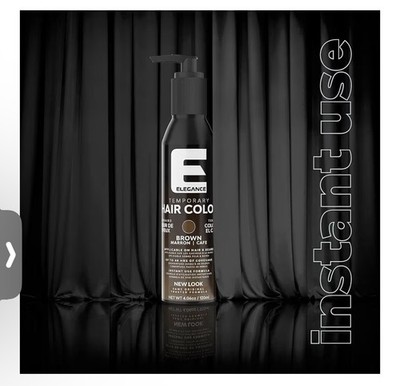 Elegance Temporary Hair Color - Brown 4.06 oz / 120 ml ammonia peroxide-free  