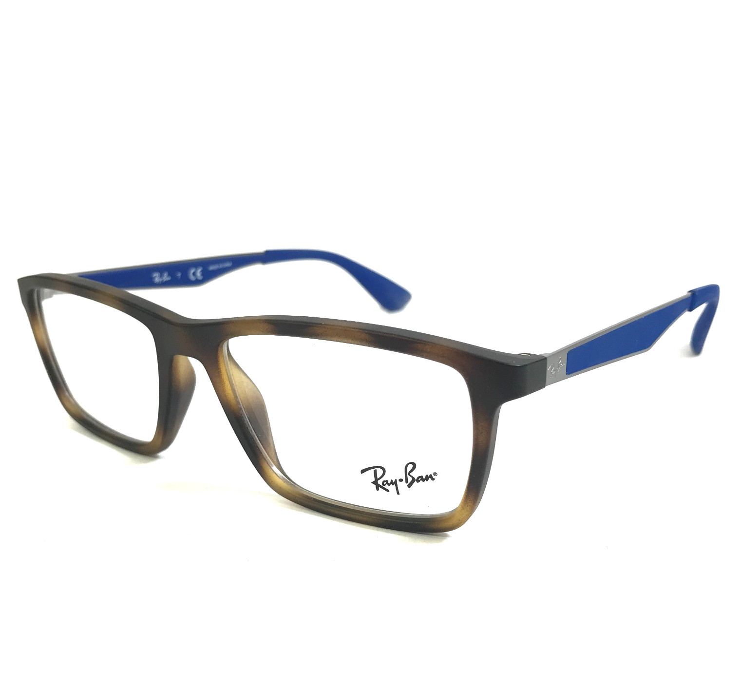 Ray-Ban Eyeglasses Frames RB7056 5645 Matte Havana Tortoise Blue 53-17-145