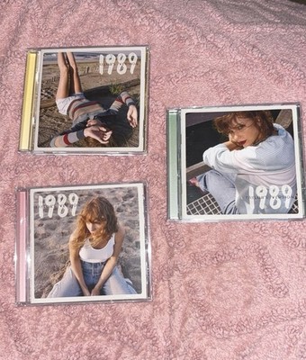 Taylor Swift Cd Collection 1989 Yellow Green and Pink Addition Set