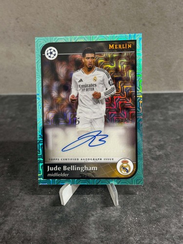 2024-25 Topps Merlin Chrome UCL - Jude Bellingham Aqua Mojo Refractor Auto  /75 