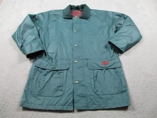 Vintage Woolrich Jacket Adult Medium Green Chore Barn Wool Lined Coat Mens 80s
