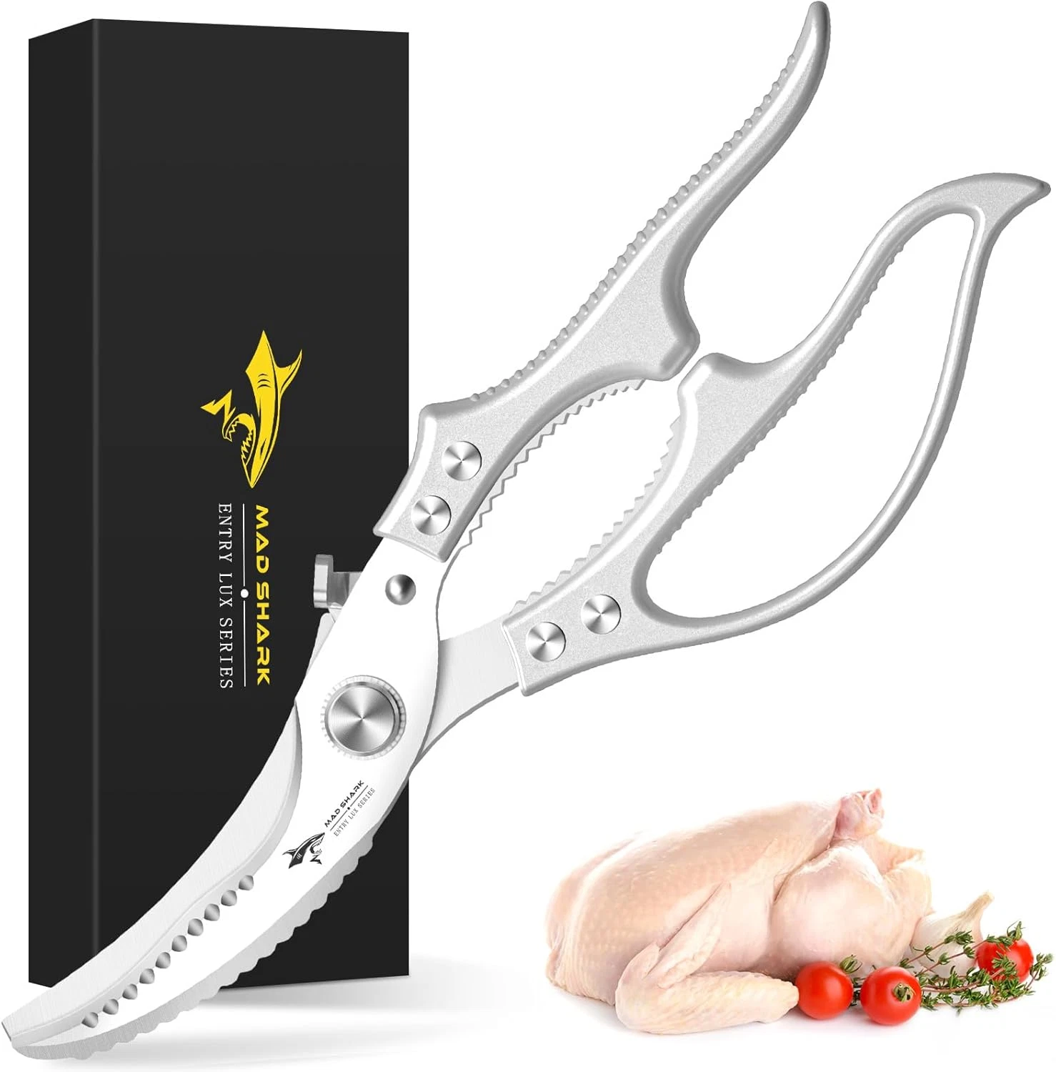 Heavy Duty Poultry Shears, Kitchen Shears with Non-Slip Handle & Safety Lock, Al
Opens in a new wind