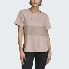 Adidas by Stella McCartney FK9737 Loose Tee Shirt Running Carrera Lace Mesh M