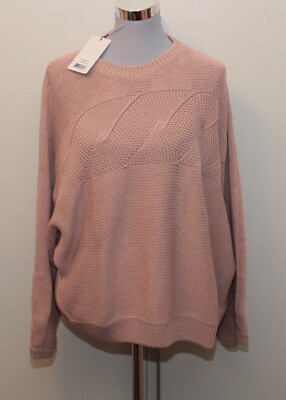 Saint + Sofia '' Fitzrovia Cable Sweater - Blush Pink '' Pullover, Gr. L