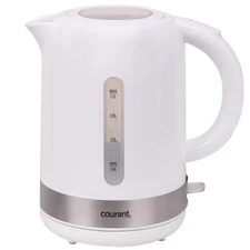 Courant 1.7L 360⁰ Cordless Electric Kettle, LED Light, Water level, 1000W, White