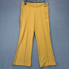 Adidas Womens Mustard Yellow Flared Pants Size S  activewear