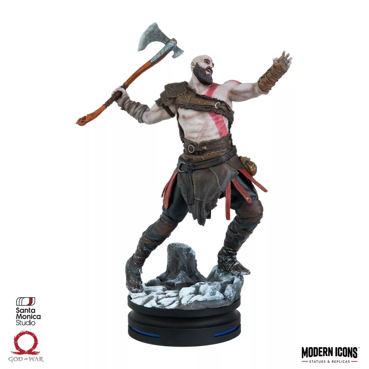 God of War Ragnarok Kratos + Atreus Statue Figure Set Official Sony Modern  Icons