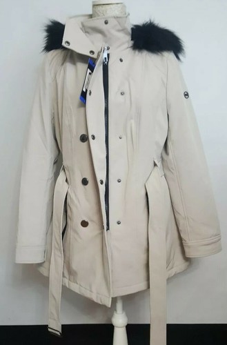 Andrew Marc Women's Softshell Jacket with Faux Fur Trim Hood Size L - Picture 10 of 11