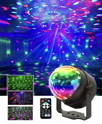 Party Magic Ball Light LED RGB Rotating Club DJ Disco Effect Lighting Free Gift - Picture 3 of 5
