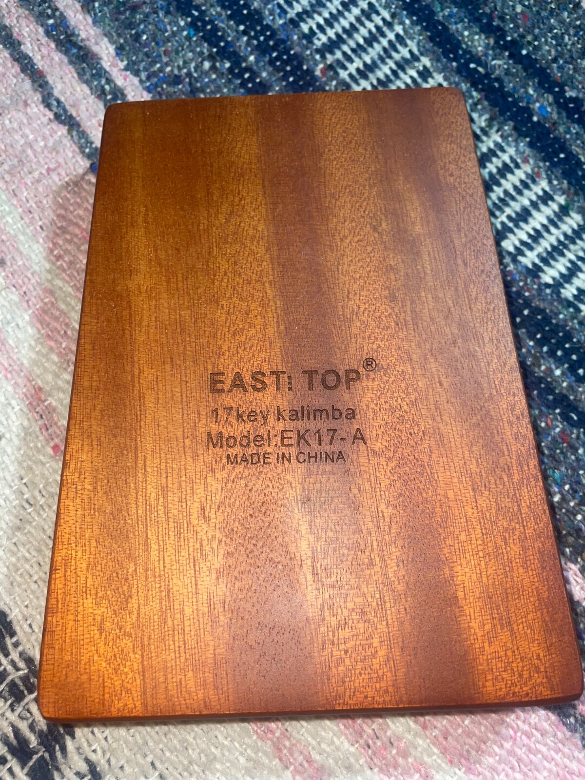 Finger 17 Keys Kalimba Thumb Piano Instrument Mahogany Wood w/ Tuner Hammer Bag