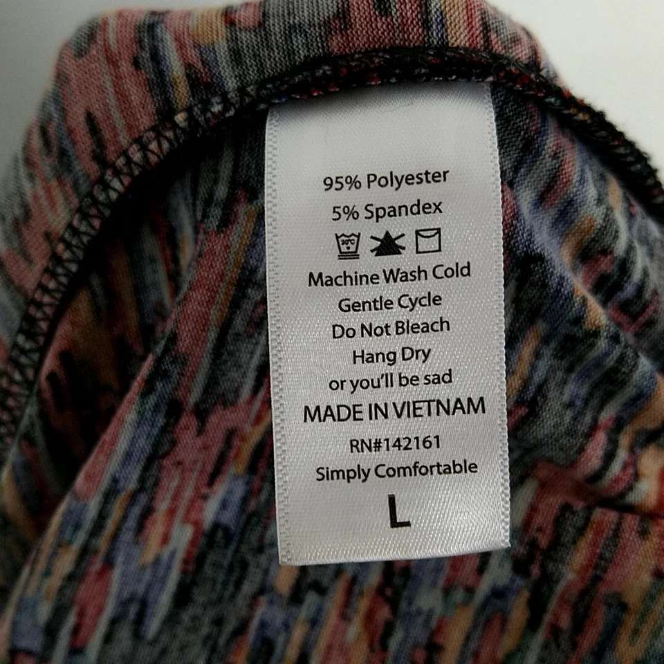 Lularoe Womens sz L Jacket Red Space Dye Full Zip Long Sleeve - Image 4 of 4