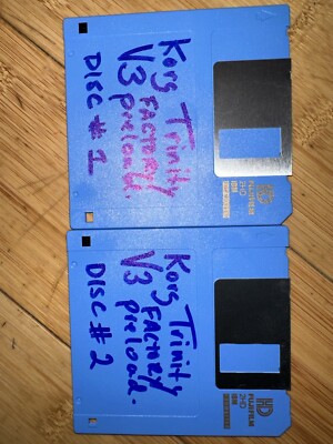Korg TRINTY V3 Factory Preload floppy discs Set of 2 and MOSS preload