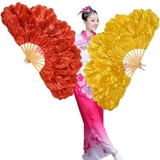 Dance Fan Peony Petal Dance Fan Double Side Yangge Dancing Fans Ventilador