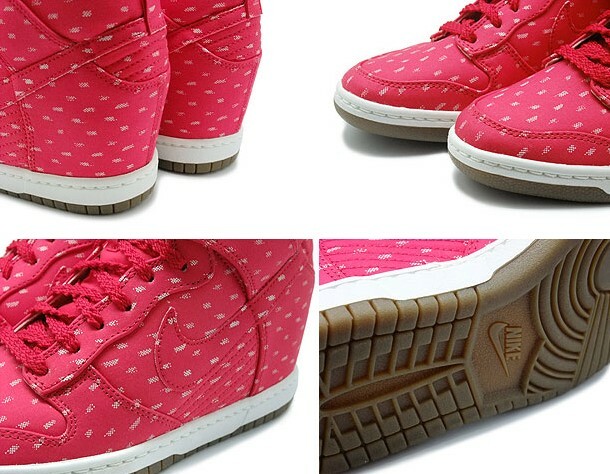Nike WOMEN'S Dunk Sky Hi Print HYPER RED SAIL GUM SOLE SIZE 6 BRAND NEW RARE image 3