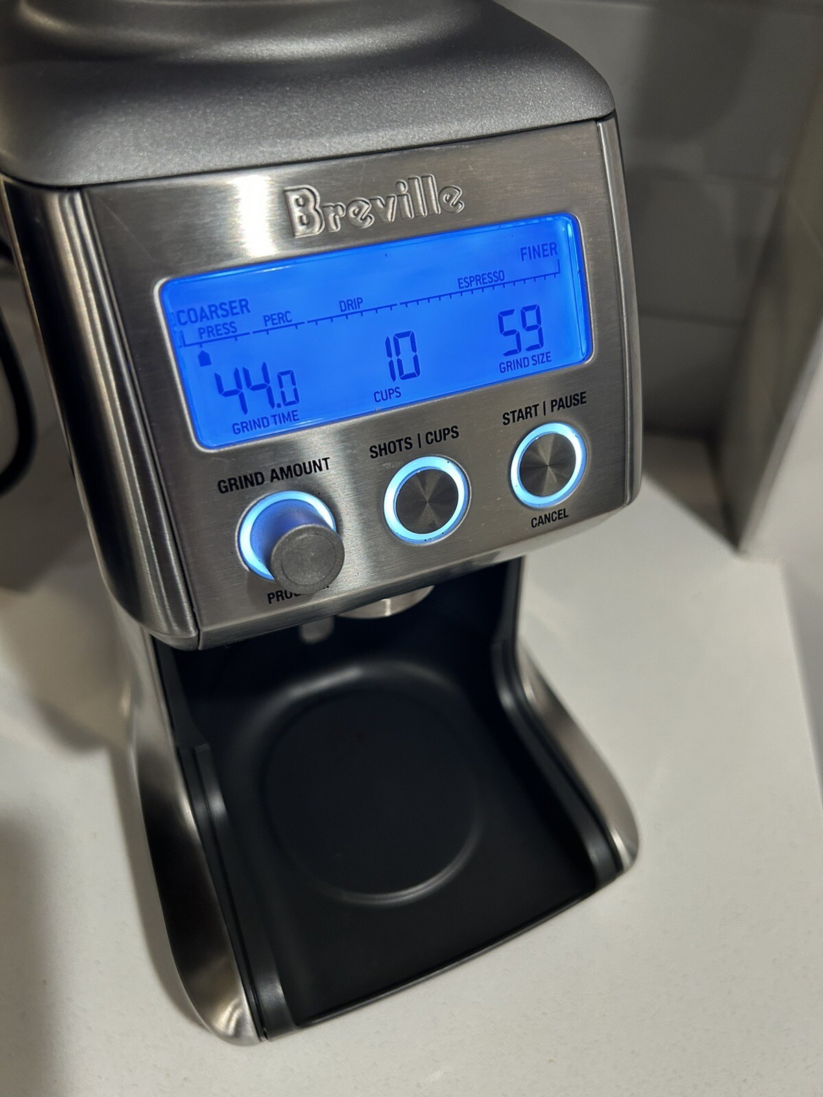 Used Breville BCG820BSSXL Smart Coffee Bean Grinder Brushed Stainless