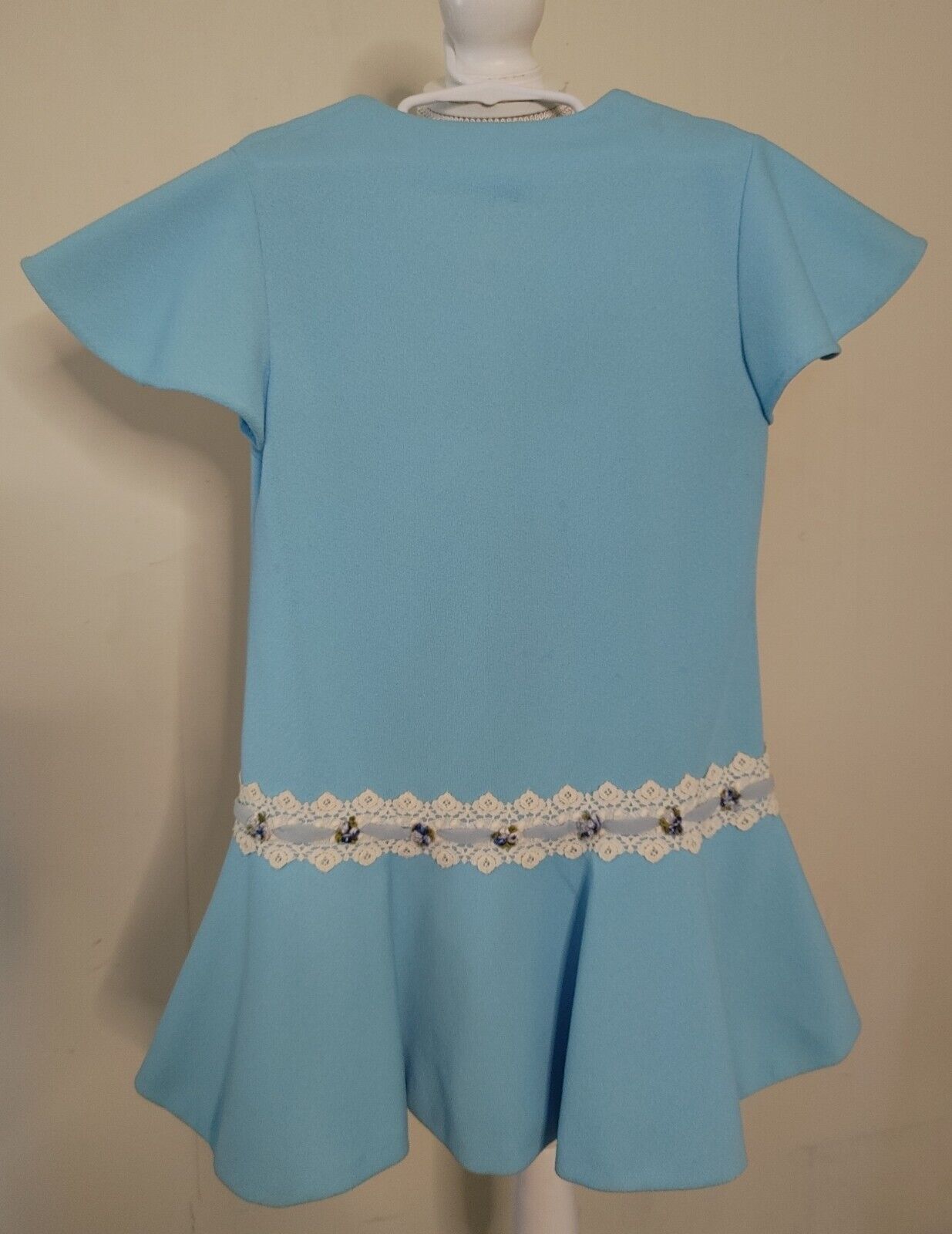 Vintage 60's 70's Homemade Girls Dress Polyester … - image 2