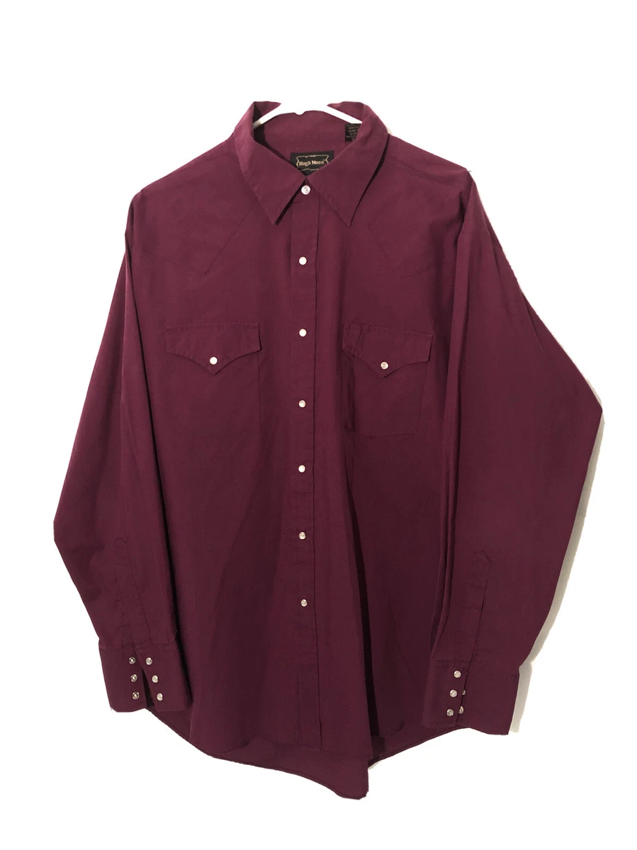 Burgundy pearl snap shirt clearance
