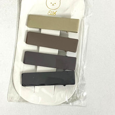 4 Coffee Color Hair Clip Matte Hairpins Barrettes Bangs Clip Hair Accessori
