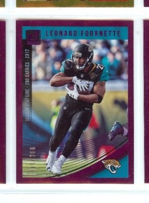 LEONARD FOURNETTE 2018 Donruss PURPLE SEASON STAT LINE #11 LEONARD FOURNETTE 2018 Donruss PURPLE SEASON STAT LINE #11