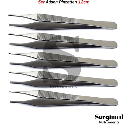 5er Adson Pinzetten 12cm Zange Anatomische Gewebe Chirurgische MEDSPO