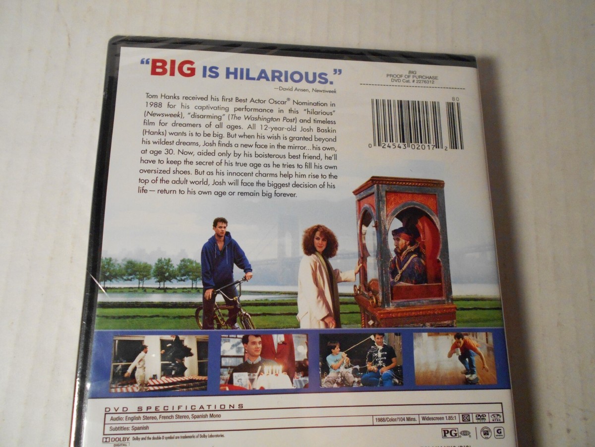 Big (DVD, 1988) Tom Hanks Sealed Brand New Classic Comedy
