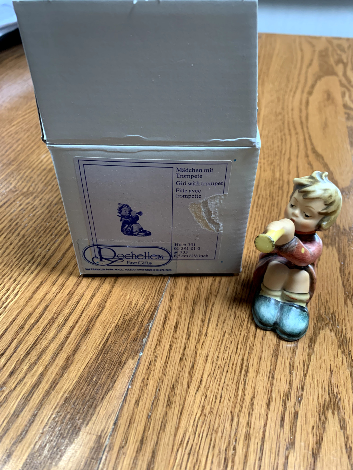 Hummel figurine #391 "Girl with Trumpet" in original box