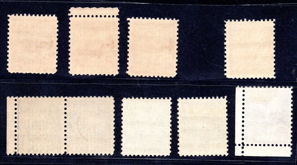 US 1940s 7 PRINTING ERRORS PRESIDENTIAL SERIES & TWO NORMALS ALL NEVER HINGED - Image 2 of 2