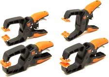 WEN CLH151 Quick-Release Ratcheting Hand Clamps with 1.5-Inch Jaw Opening and 1.