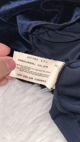 Armani Collezioni Navy Velvet Tank Top Size 4 - Picture 4 of 5