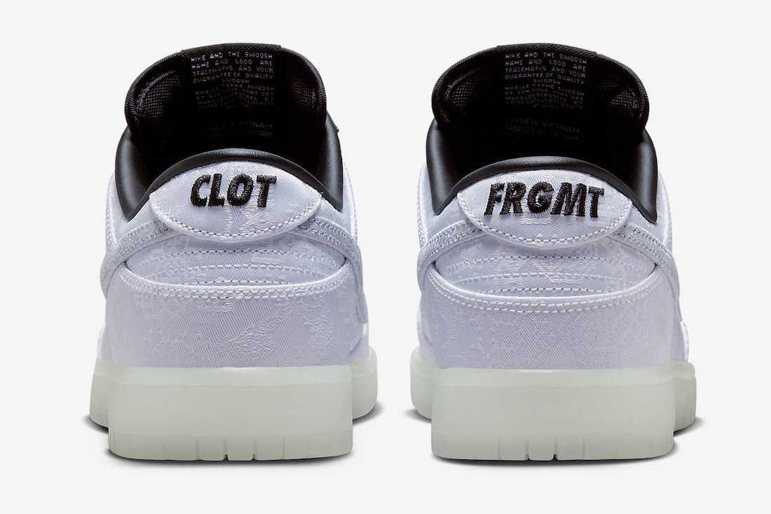 FN0315-110 CLOT × Fragment × Nike Dunk Low White Black | eBay