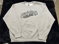 Men's Suavecito OG Knit Sweatshirt Gray Graphic Cotton Blend XL