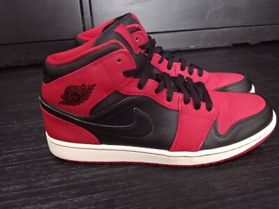Nike Air Jordan 1 Mid Bred (2013) Sneakers 554724 005 Red Black  